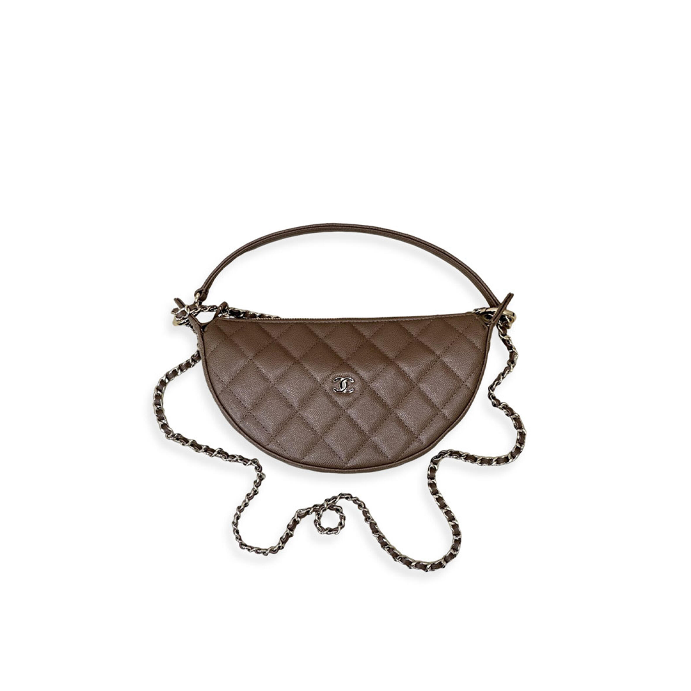 CHANEL CLUTCH WITH CHAIN QUILTED CAVIAR LEATHER HARDWARE (22*15*6cm) 